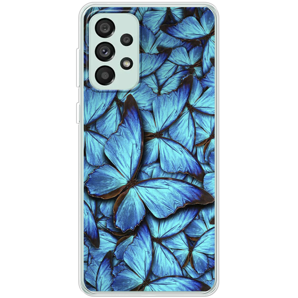 Чехол BoxFace Samsung Galaxy A53 5G (A536) лазурные бабочки Прозрачный силикон (44112-up1550-44112)