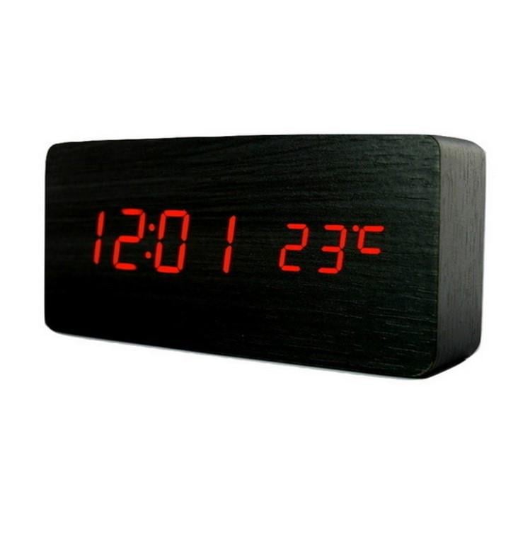 Часы настольные 862 S 6770 с красной подсветкой Black (592427)