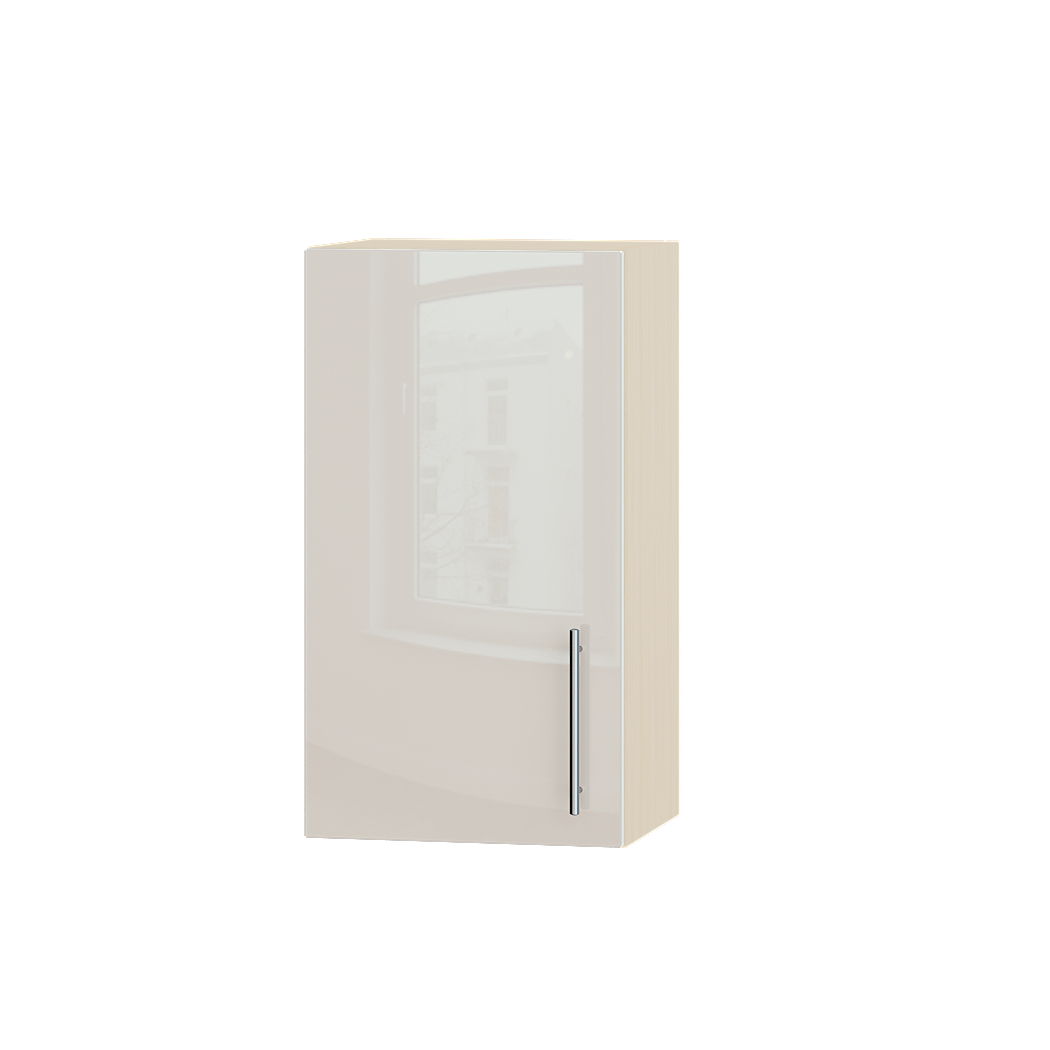 Шкаф верхний Эверест Акрил модуль Верх В01-400 40х30х72 см Бьянко глянец/Дуб Молочный (04427)