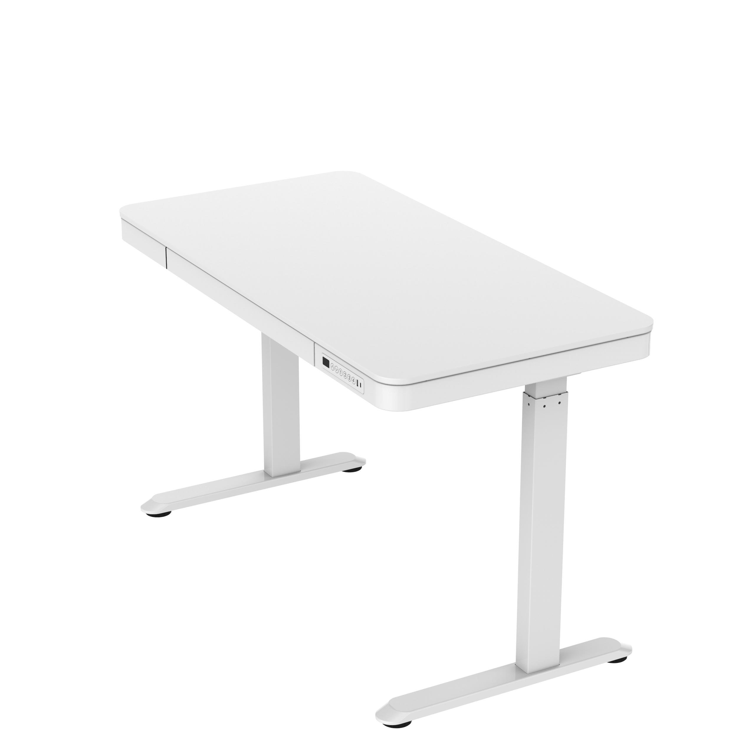 Стіл з регулюванням висоти TEHNOTABLE ALL IN ONE з ДСП стільницею та шухлядою Білий (001-09-02) - фото 3