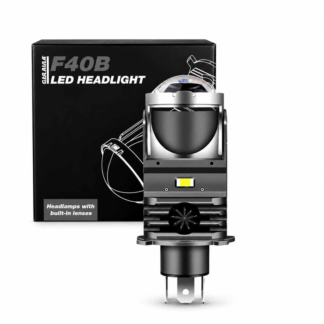 Автомобильные светодиодные линзы F40B H4 12V Bi-LED (S59WR)