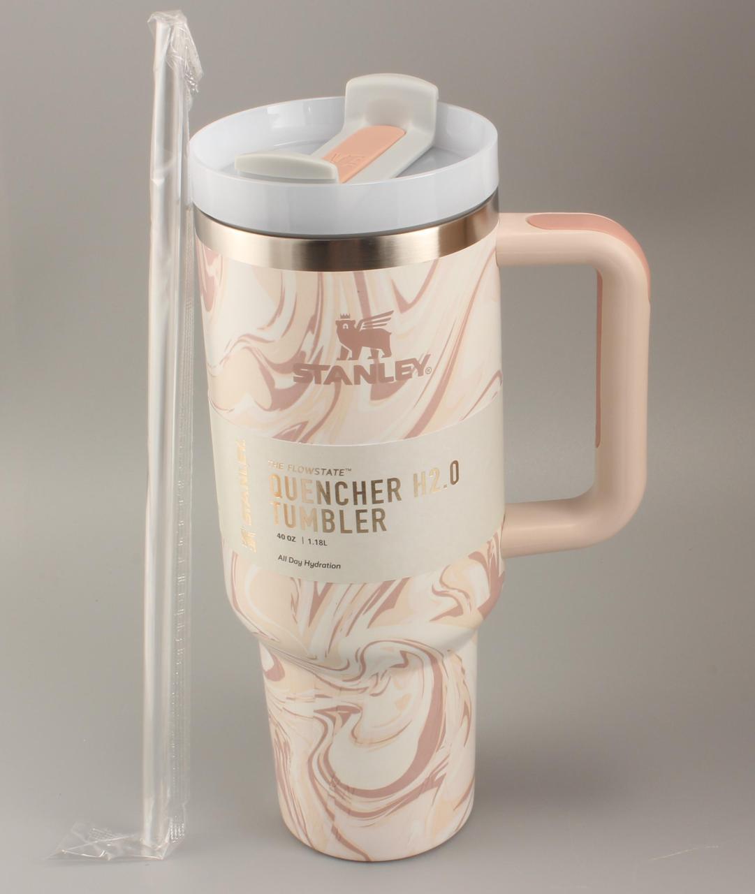 Термочашка Stanley Quencher H2.0 Tumbler из нержавеющей стали 1,18л Cream Marble (KT6007808)