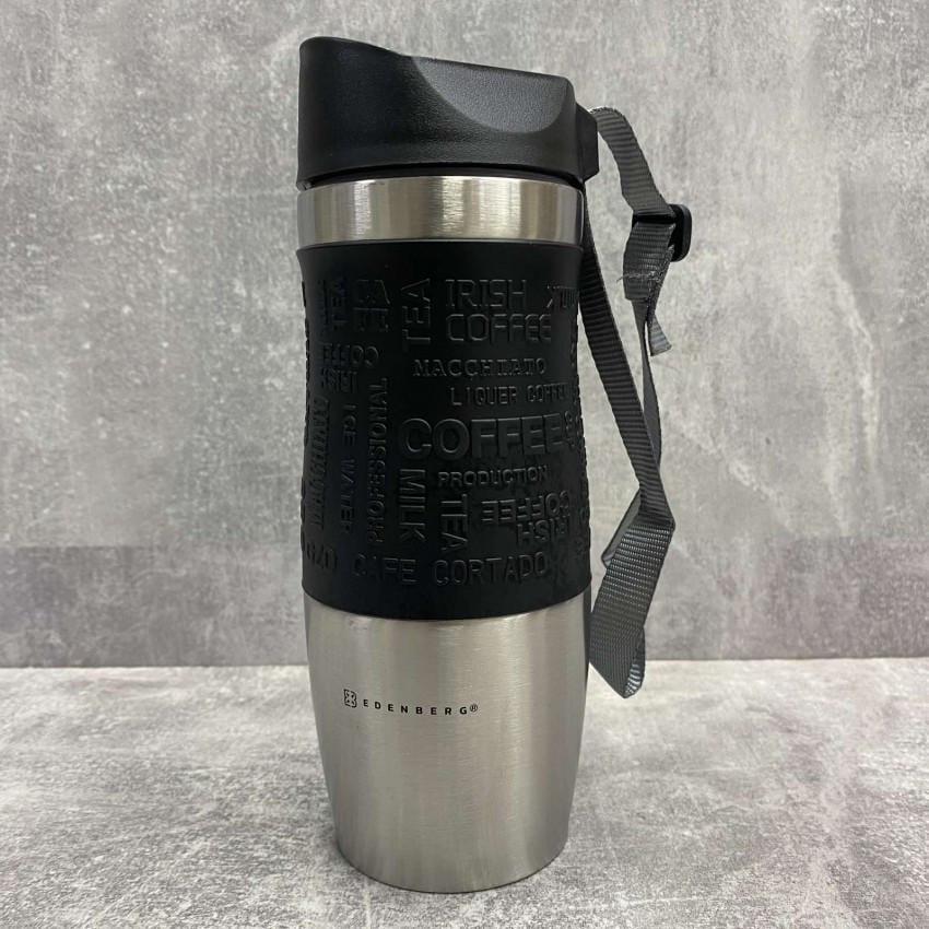 Термочашка Edenberg EB-623 с ремешком из нержавеющей стали 380 мл Черный (1713835094)