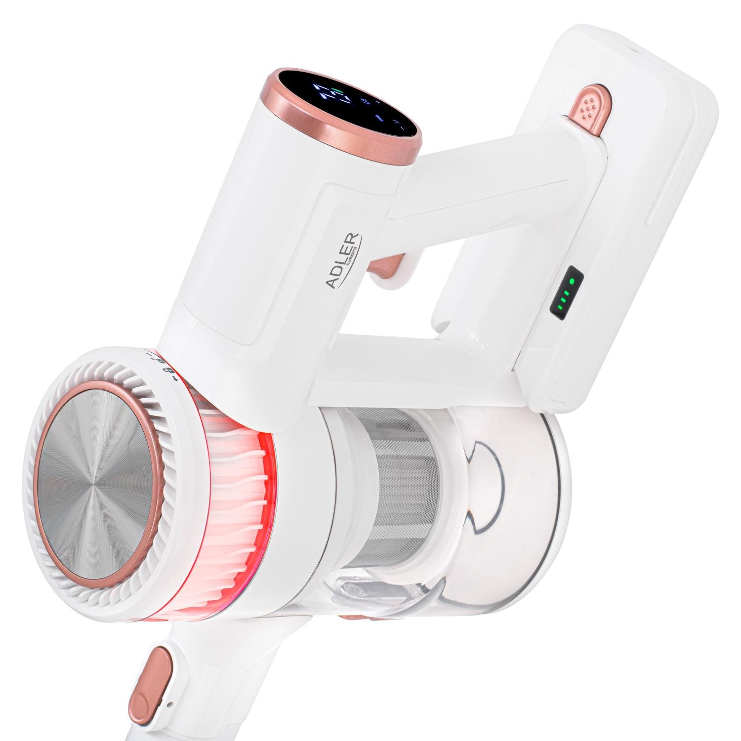 Пылесос беспроводной вертикальный Adler AD 7079 300 Вт с дисплеем Белый (29424460) - фото 7 Пылесос беспроводной вертикальный Adler AD 7079 300 Вт с дисплеем Белый (29424460) - фото 7