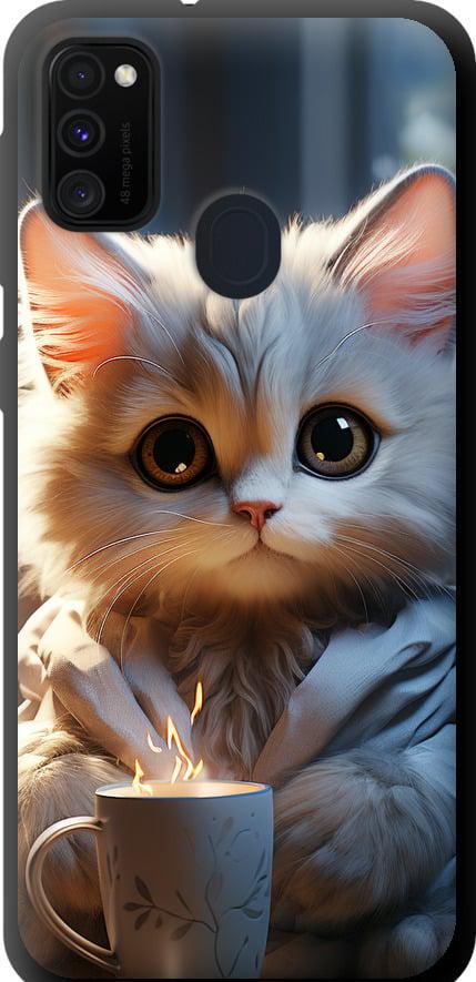Чехол на Samsung Galaxy M30s 2019 White cat (5646b-1774-42517)