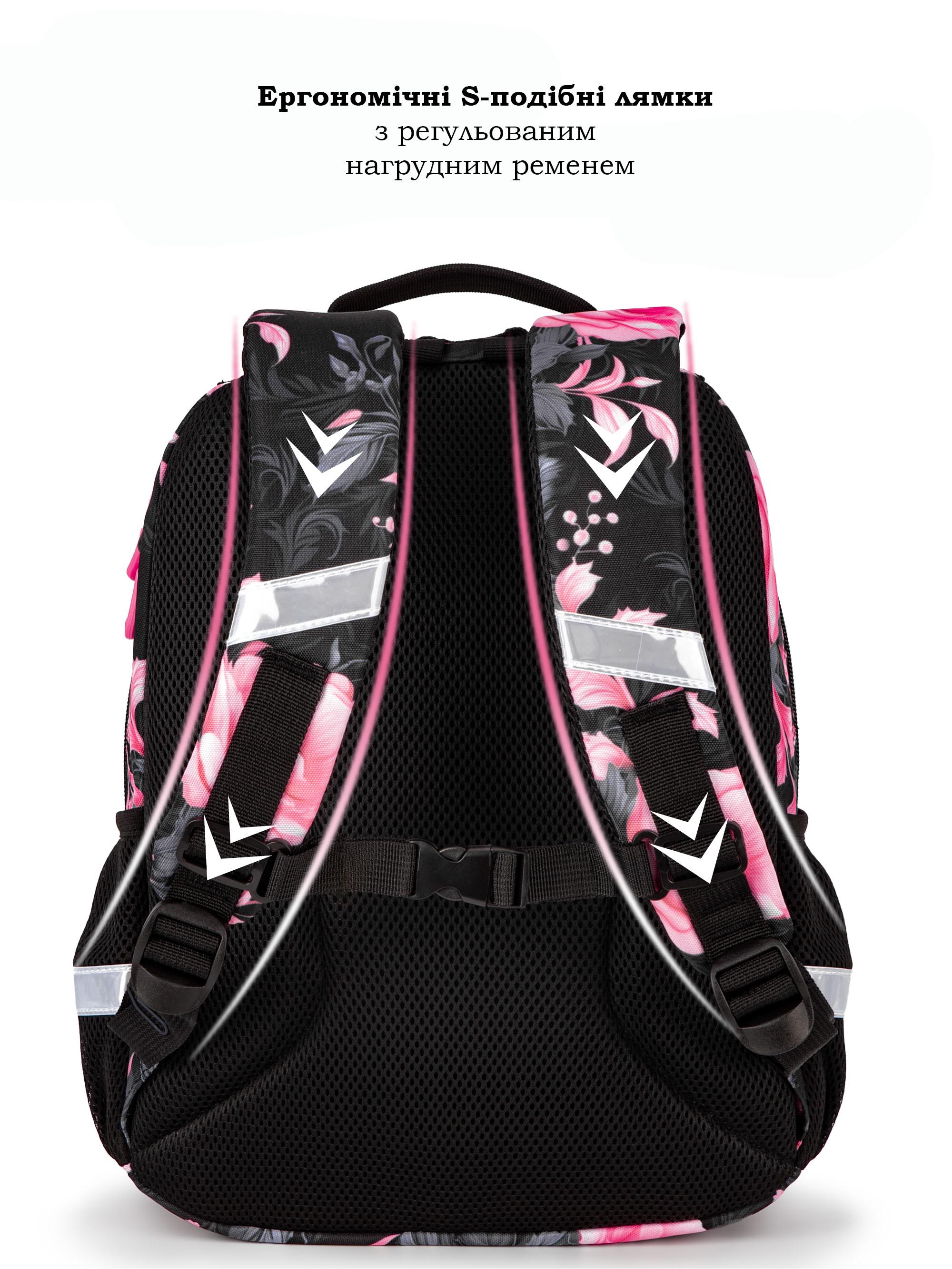 Шкільний рюкзак для дівчинки School Standard Котик для початкової школи 38х28х16 см (160-12) - фото 5