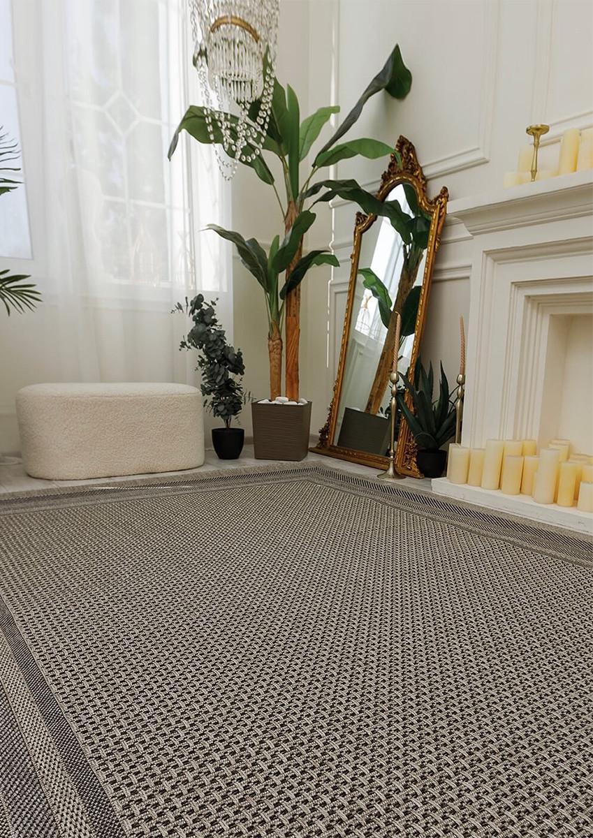 Ковер безворсовый Natura b3678a 200x290 см Dark Beige (99312029)