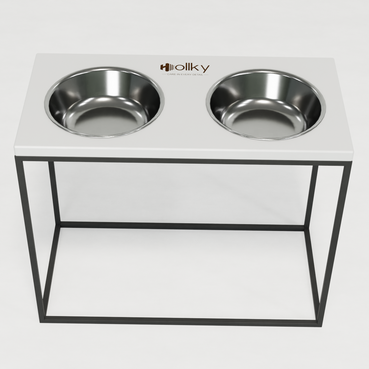 Миски на подставке для больших собак Hollky Base XL20 2х1,8 л (BXL40-522640-GRWH) - фото 2 Миски на подставке для больших собак Hollky Base XL20 2х1,8 л (BXL40-522640-GRWH) - фото 2