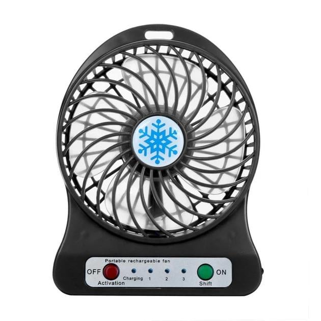Вентилятор аккумуляторный съемный 18650 4376 Mini fan 3 режима