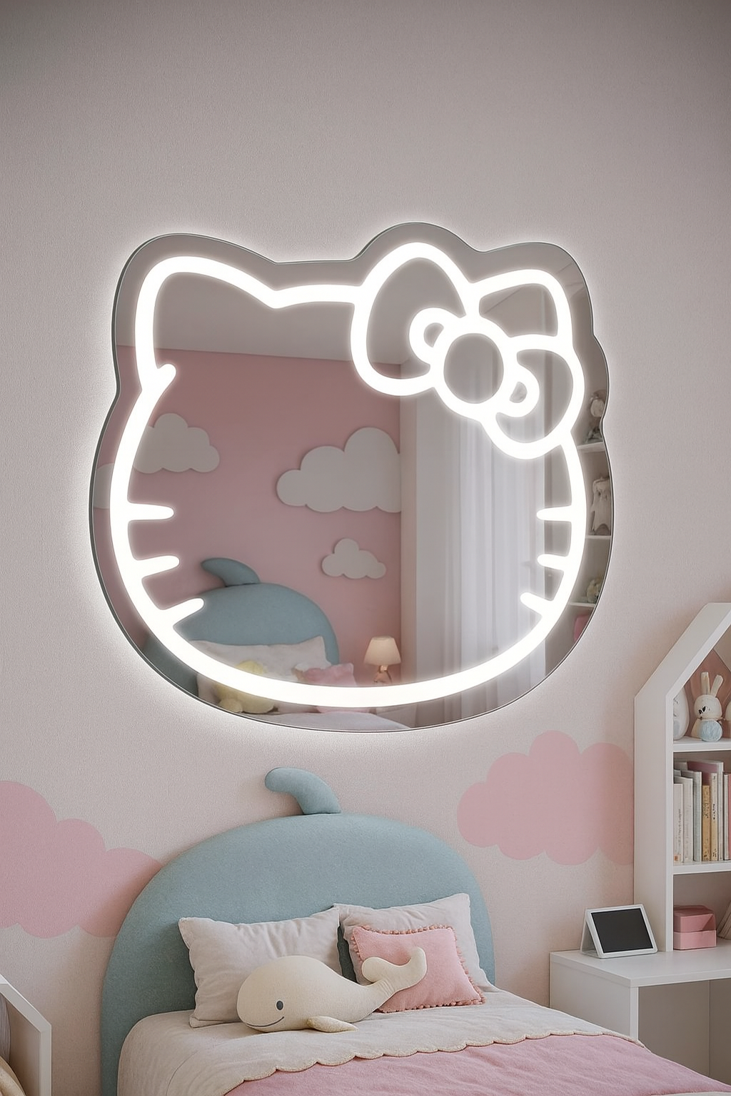 Дзеркало "Hello Kitty" 100х100 см зі світлодіодним підсвічуванням