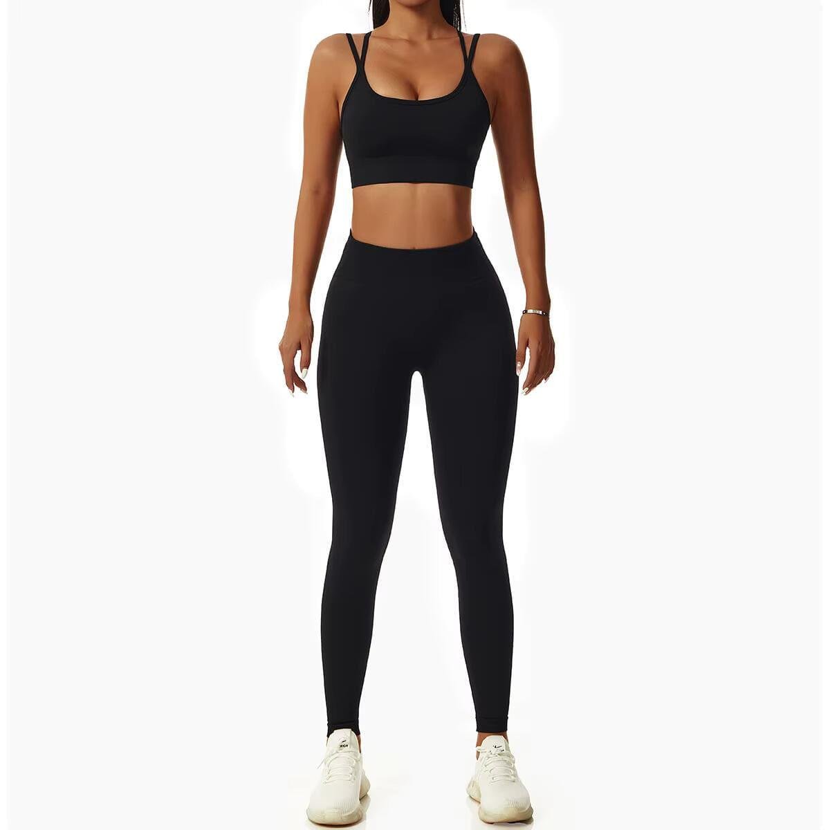 Женские лосины для фитнеса OSPORT с высокой посадкой S Черный (os-0006-1)