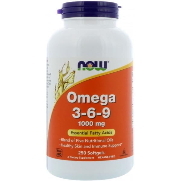 Рыбий жир NOW Omega 3-6-9 1000 мг 250 капсул