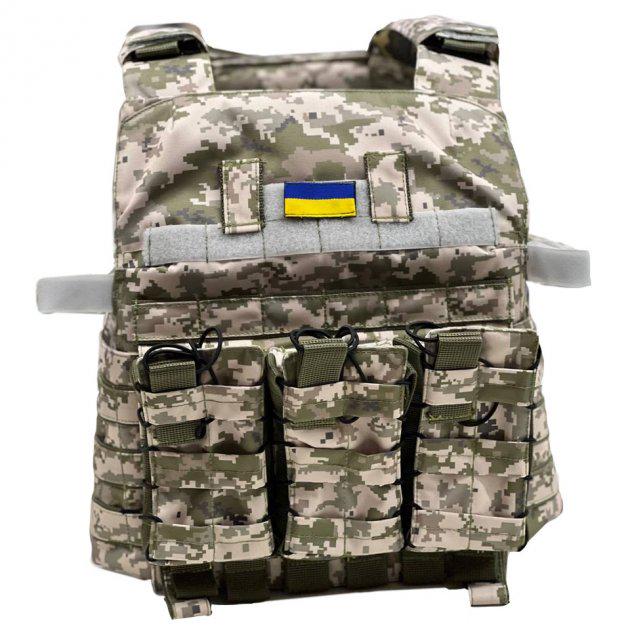 Плитоноска с трема подсумками под магазины АК Олива (34697)