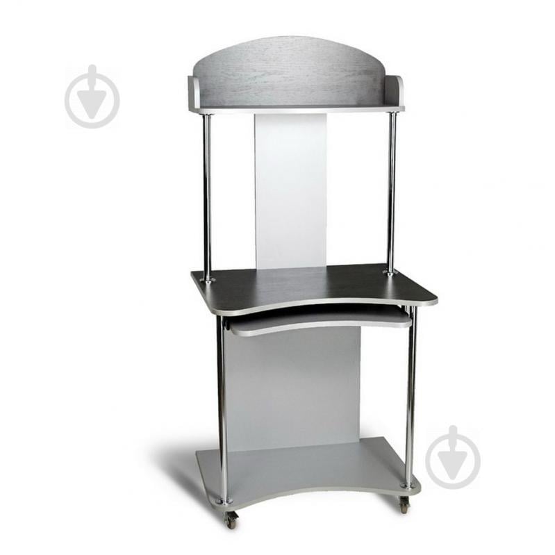 Стол компьютерный Тиса Мебель СК-4 Алюминий Венге