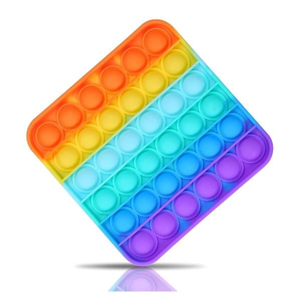 Іграшка антистрес для дітей Pop-It квадрат QH-MSXF-01 Райдужний