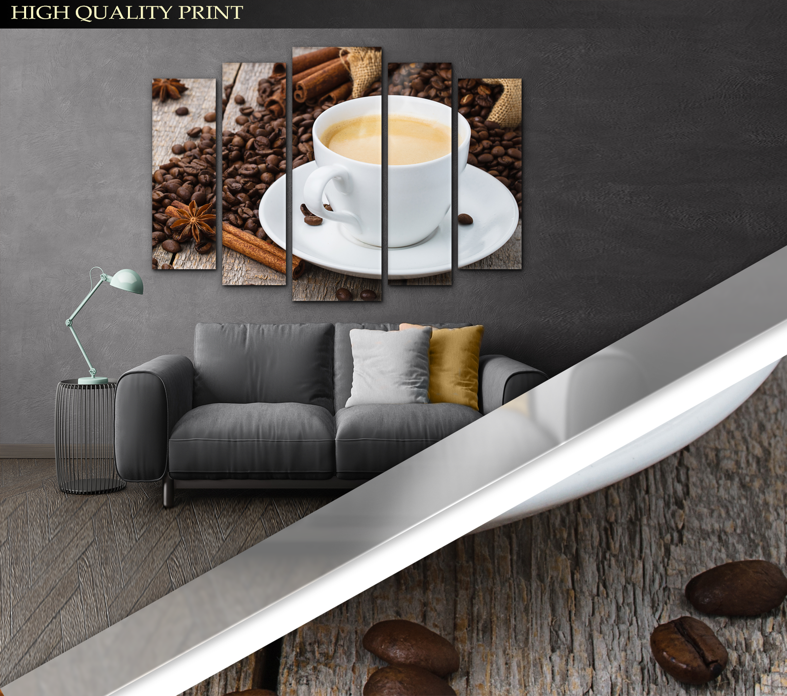 Картина модульна Кава 115х170 см (Art-288_5) - фото 3