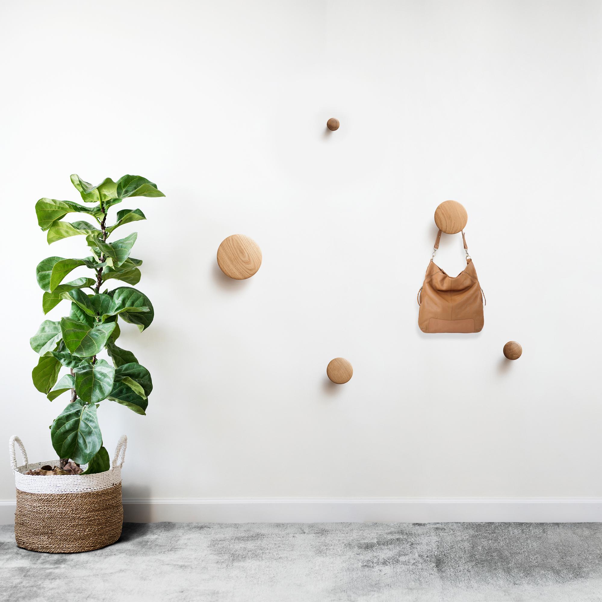 Набор деревянных мебельных крючков для одежды ø 35-120 мм 5 шт. Дуб (50661) - фото 10