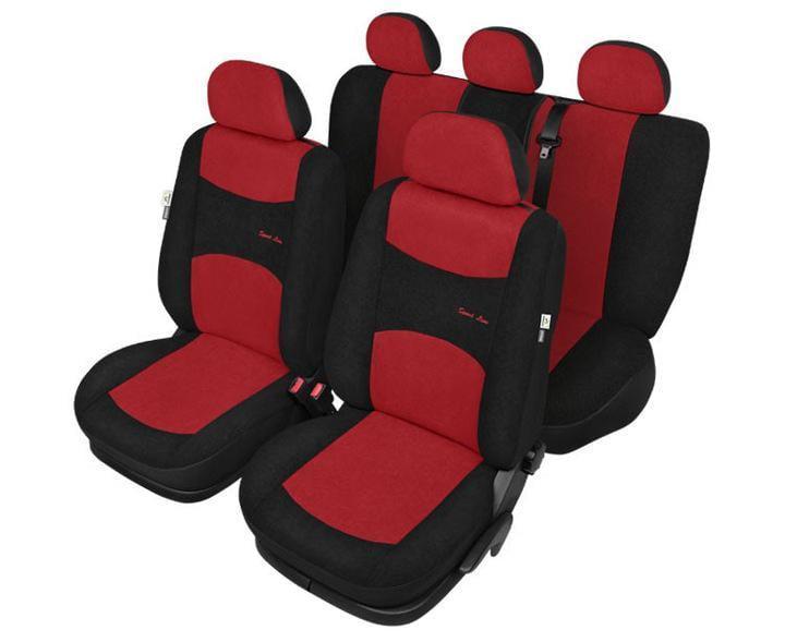 Авточохли з автотканини Kegel-Blazusiak SPORT LINE+ для Renault SANDERO 2007-2012 Червоний (RE12427)