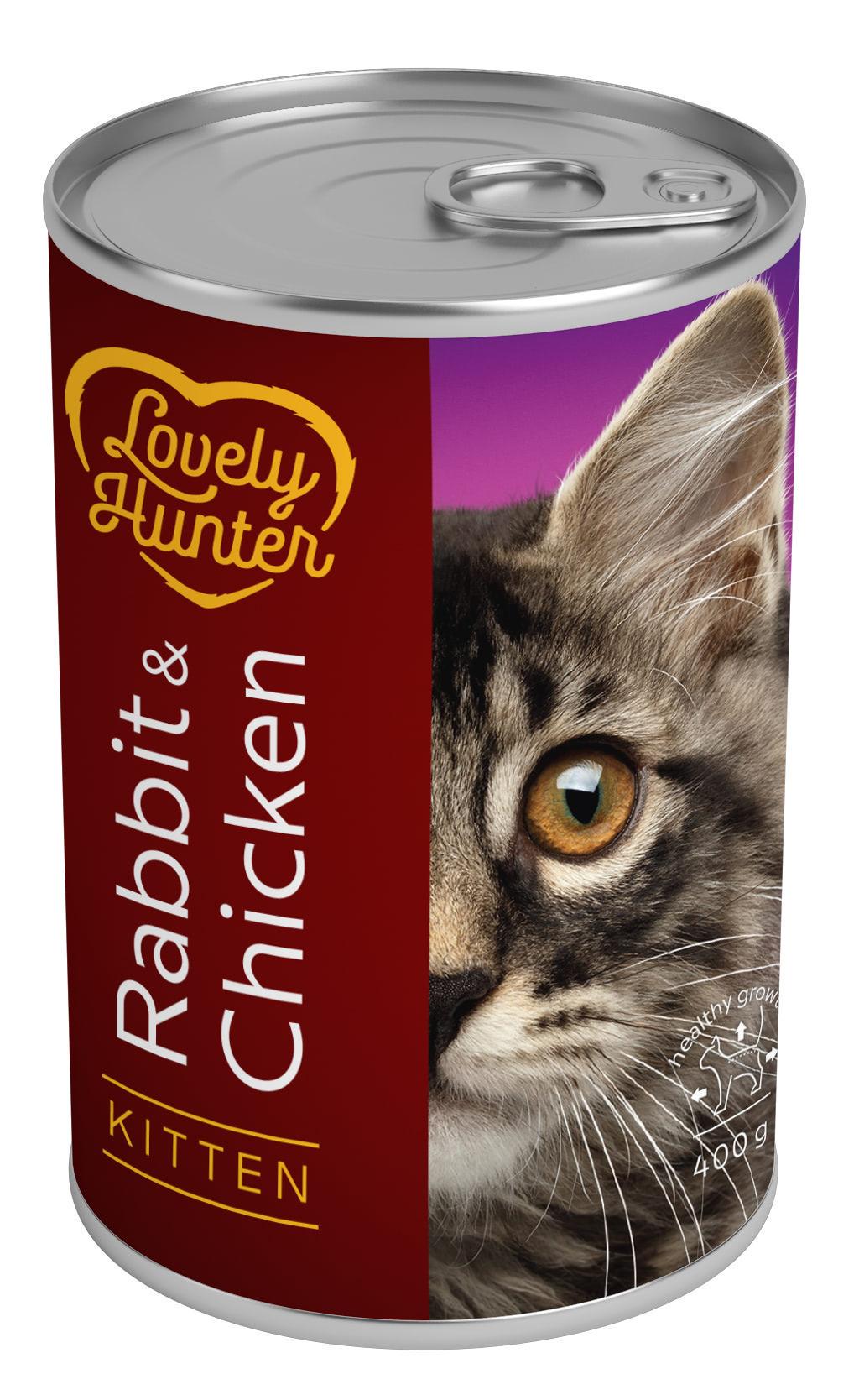 Корм вологий для кошенят Lovely Hunter Kitten Rabbit and Chicken 400 г