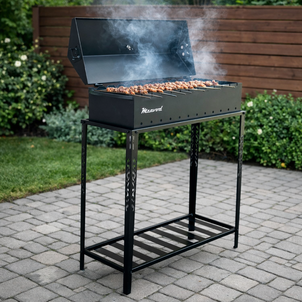 Мангал-барбекю Jooki Прометей на 12 шампурів на дровниці 3 мм