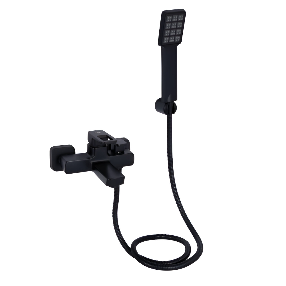 Смеситель для ванны Lidz Wawel 006 однорычажный с ручной лейкой Черный матовый (LDWAW006BLA45393)