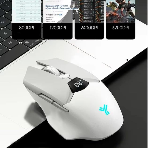 Миша бездротова 600 мАг Bluetooth DPI для Пк і ноутбуків Білий (SX01) - фото 6