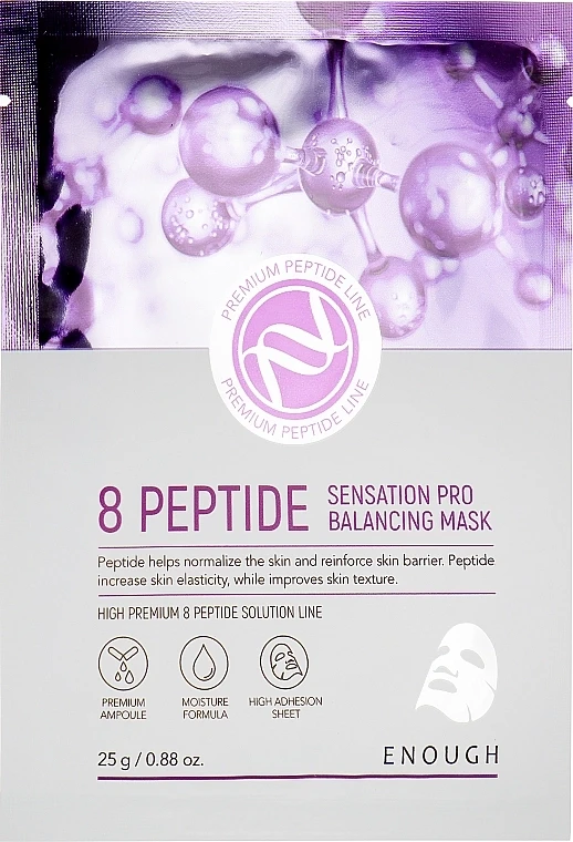 Маска тканевая для лица Enough 8 Peptide Sensation Pro Balancin с комплексом пептидов (2203255987)
