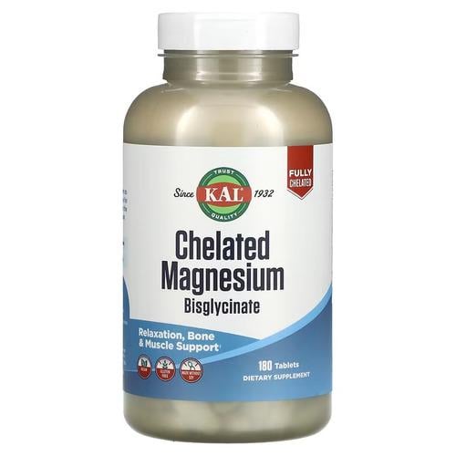 Магний KAL Chelated Magnesium Bisglycinate 180 табл. (CAL-58646)
