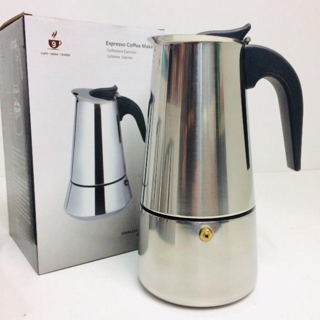 Гейзерна кавоварка на 9 чашок Unique UN-1903 з нержавіючої сталі - фото 2 Гейзерна кавоварка на 9 чашок Unique UN-1903 з нержавіючої сталі - фото 2