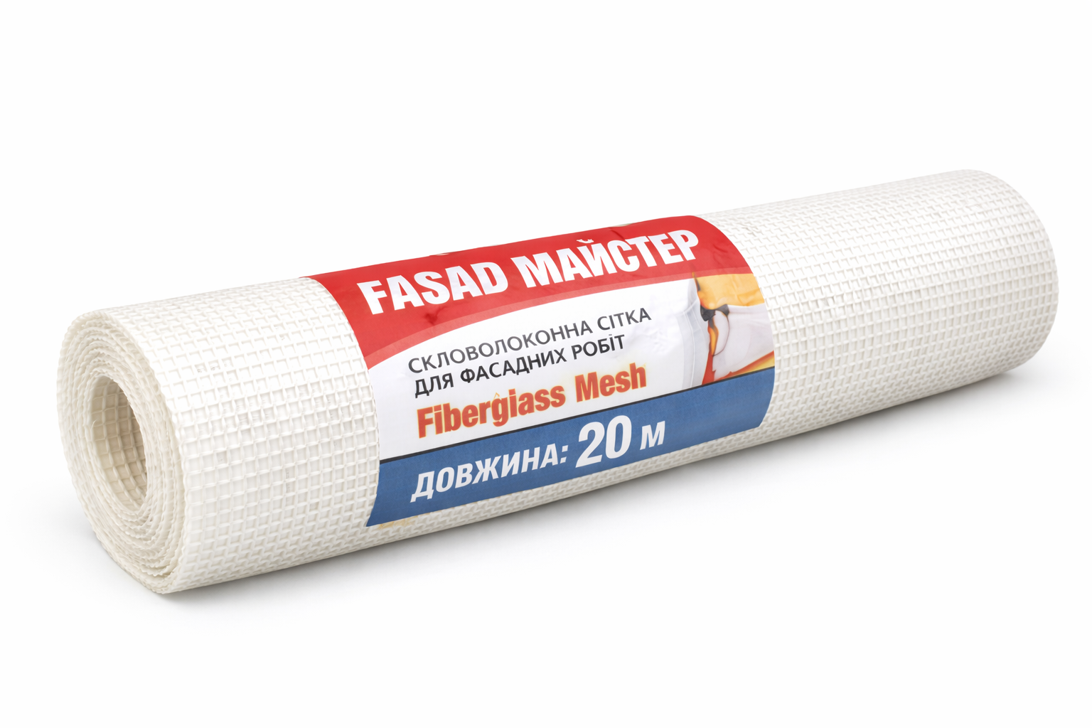 Сетка фасадная стекловолоконная Мастер М75 TYPE 1 для армирования стен и штукатурки 1×20 м (1004)