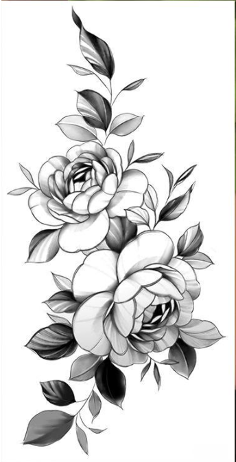 Тату тимчасове водостійке 3D велике Дві квітки BK-002 18х9 см (4419579) Тату тимчасове водостійке 3D велике Дві квітки BK-002 18х9 см (4419579)