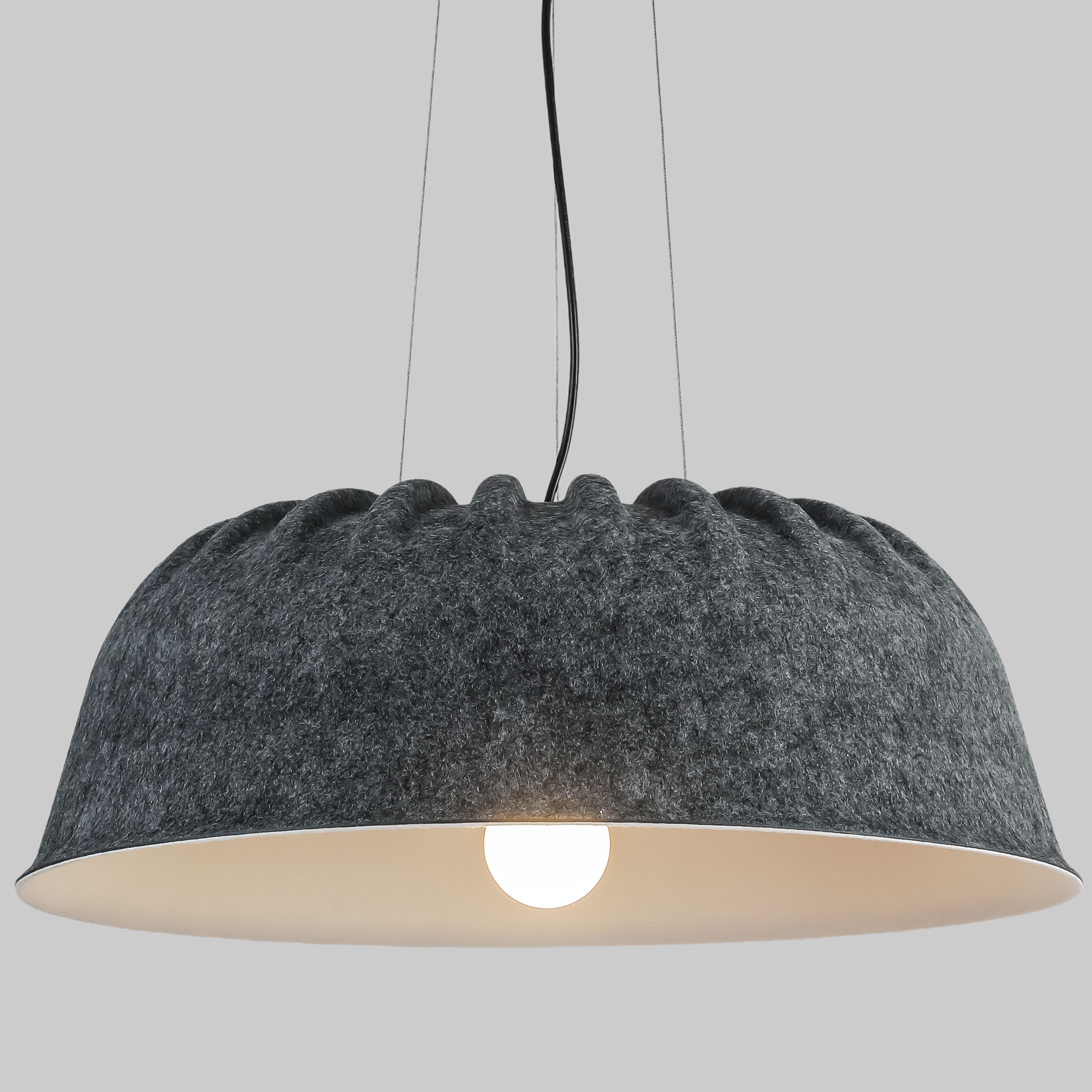 Подвес-люстра дизайнерский из фетра 55 см Графитовый (805-1988-1)