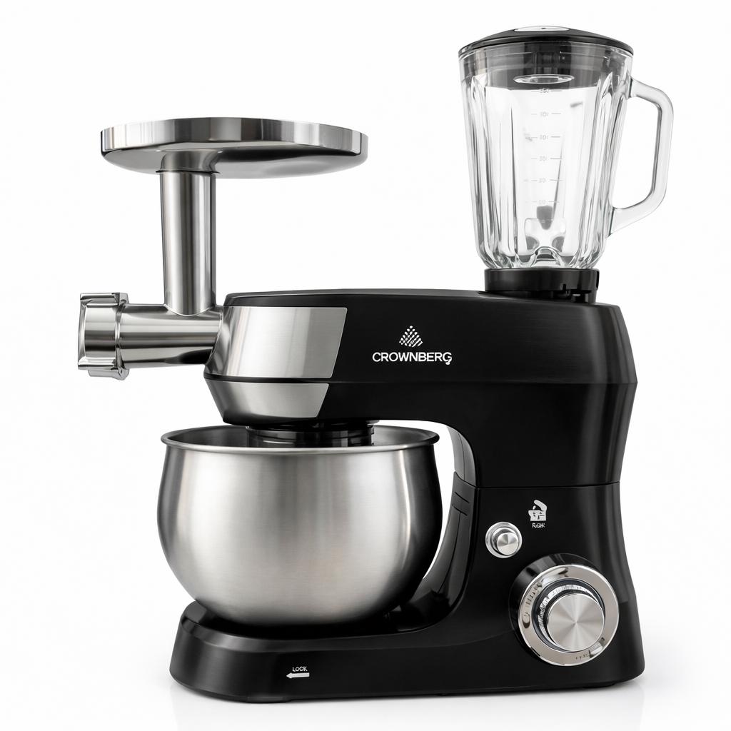 Кухонний комбайн планетарний Crownberg CB-3409 3в1 з блендером та м'ясорубкою 2600 Вт 5 л (13356522)