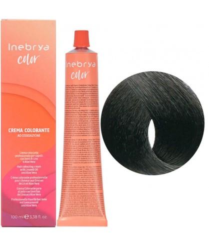Крем-краска для волос INEBRYA Color с содержанием аммиака 100 мл 1/10 Иссиня-черный