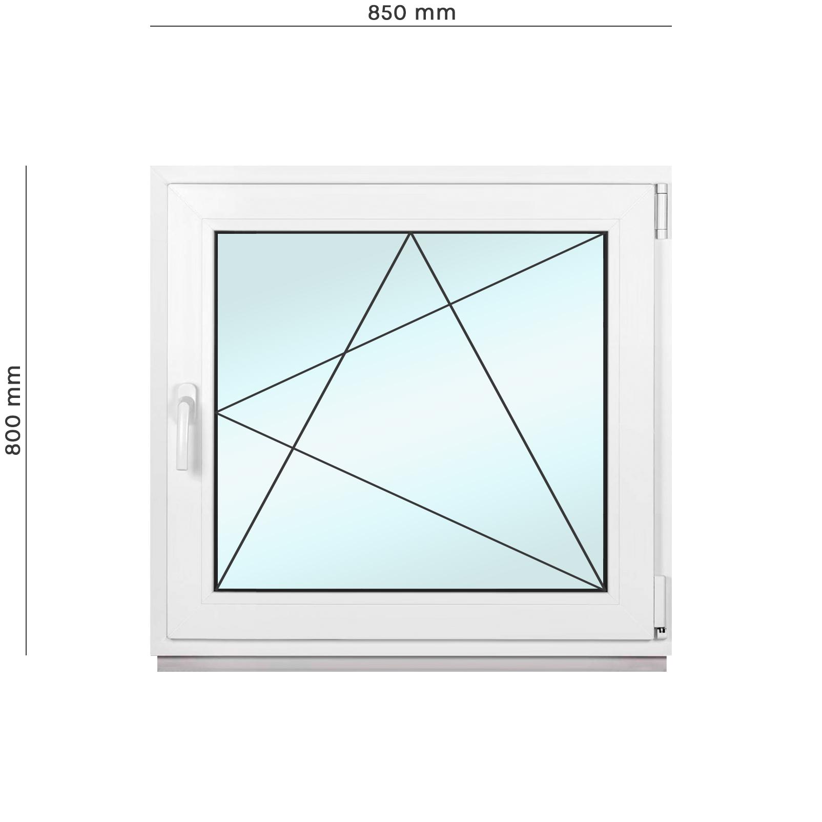 Окно металлопластиковое Framex поворотно-откидное с правым открытием 850х800 мм Белый - фото 2