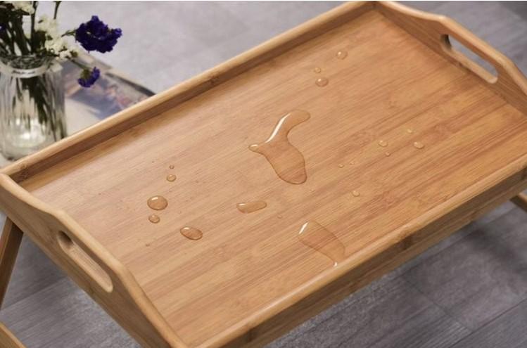 Стол раскладной для завтрака бамбуковый 73х31х21 см (25052) - фото 9