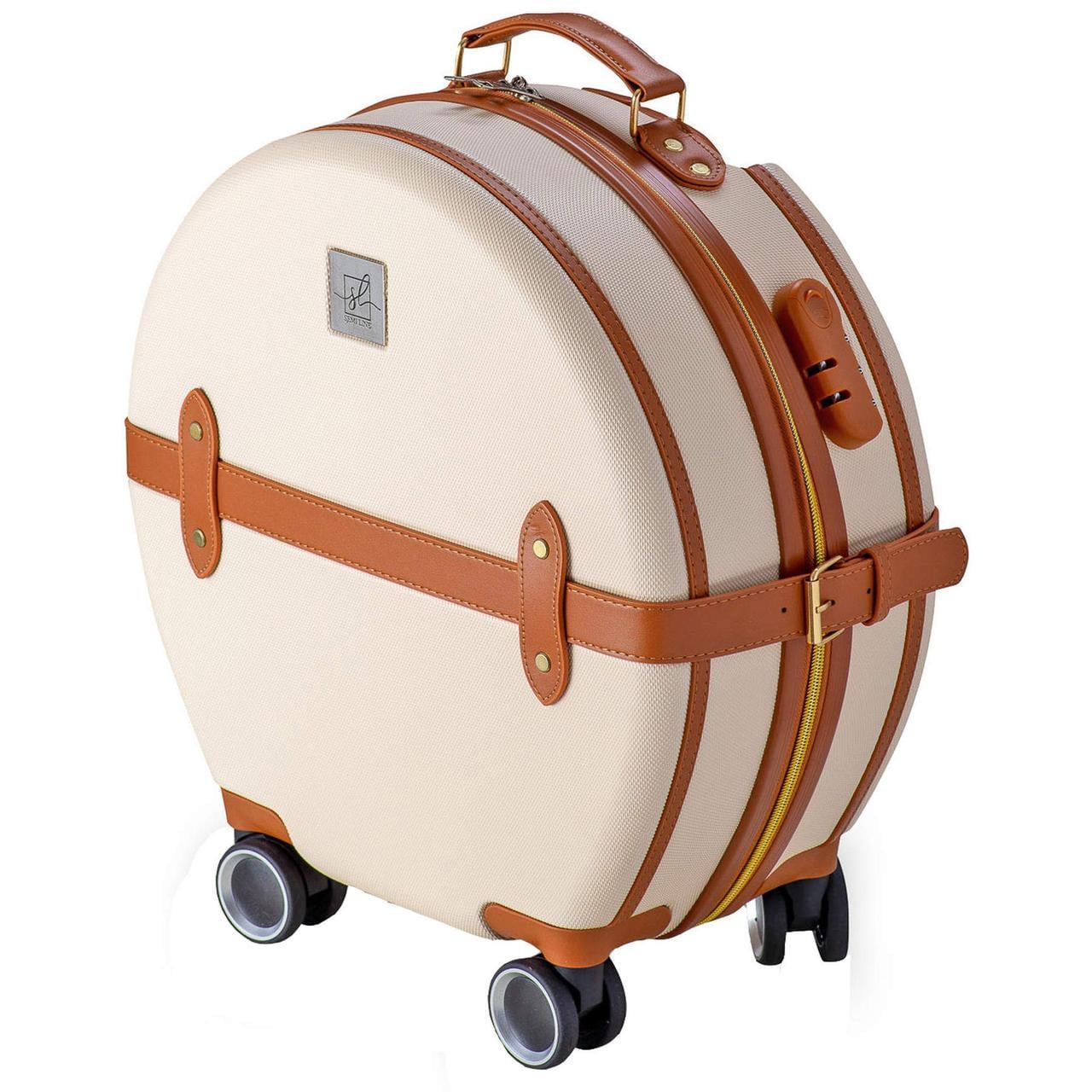 Чемодан SEMI LINE 20" S Ecru/Brown (T5670-2)