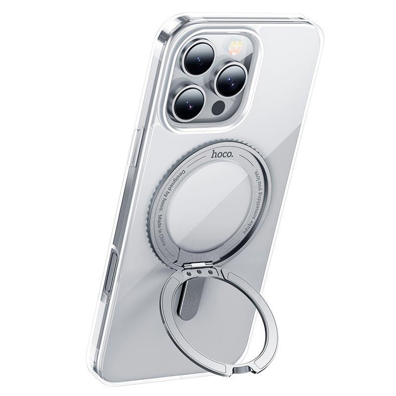 Чехол для телефона HOCO для iPhone 16 Pro rotating magnetic case (AS1) Прозрачный Чехол для телефона HOCO для iPhone 16 Pro rotating magnetic case (AS1) Прозрачный