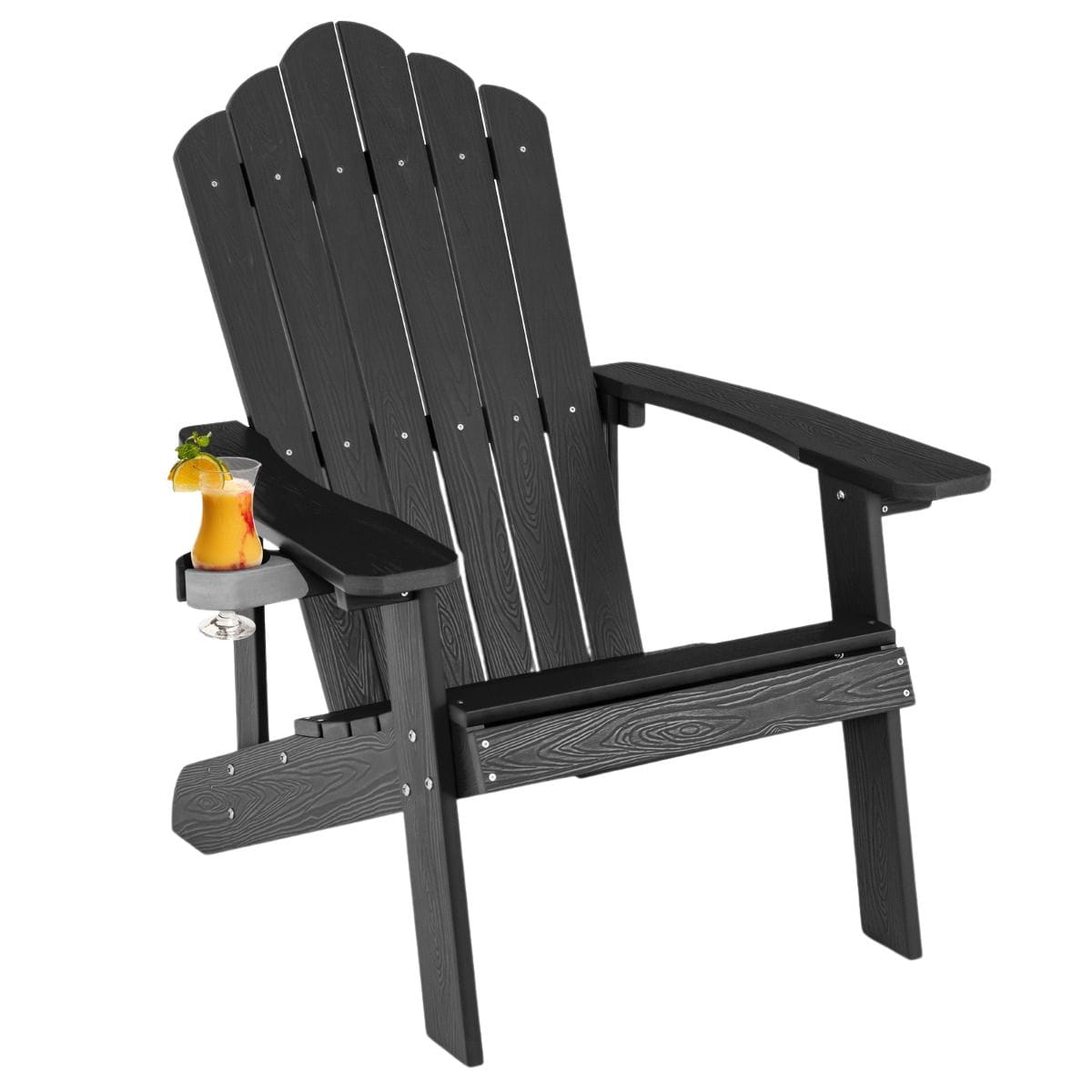 Стул садовый 77x85x94 см Черный (COSTWAY-01063)