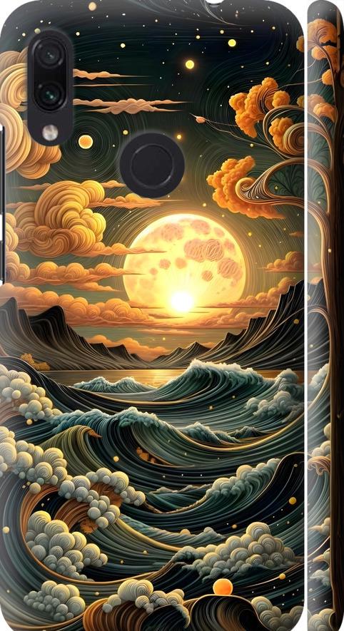 Чехол на Xiaomi Redmi Note 7 Арт волны (6332m-1639-42517)