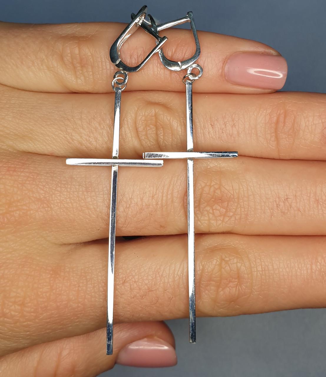 Серьги серебряные Кресты 5,20 г (1385338175)