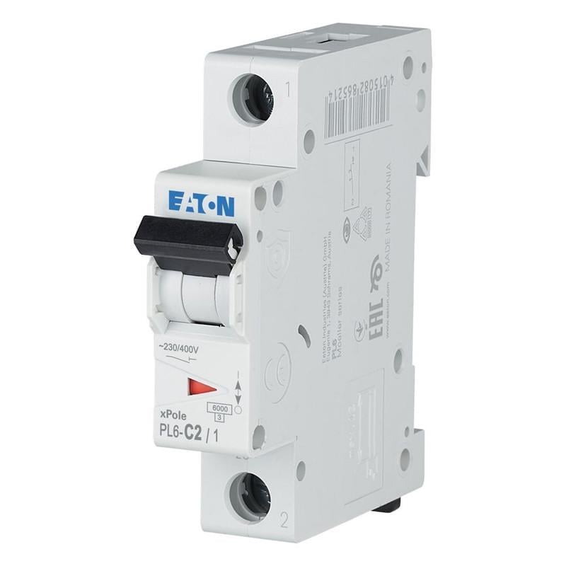 Автоматический выключатель Eaton PL6 1P 2A 6kA C (286528)