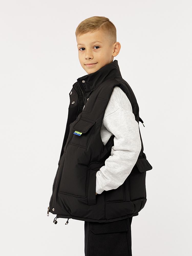 Жилет утепленный для мальчика 158 см Черный (SKT000914693)