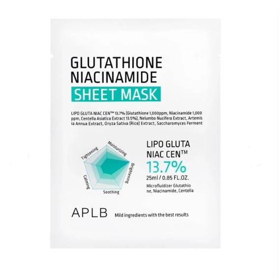 Маска тканевая APLB Glutathione Niacinamide Sheet с глутатионом и ниацинамидом 1 шт. 25 мл (65a45705-955d-11f1-a390-e944e48336d8)