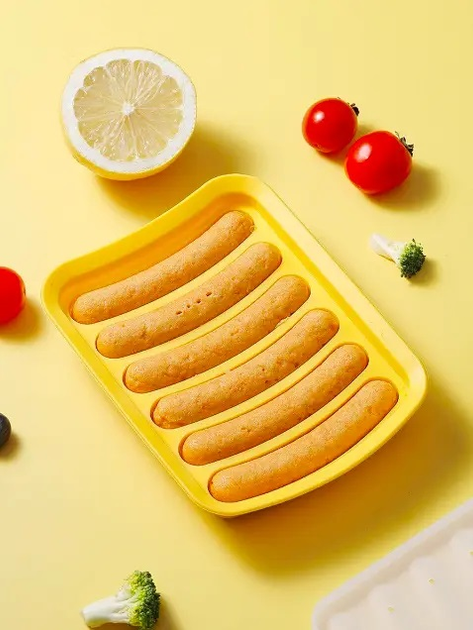 Силиконовая форма для сосисок ковбасок Sausage Silicone Mold 6 осередків Жовтий (id_5151)