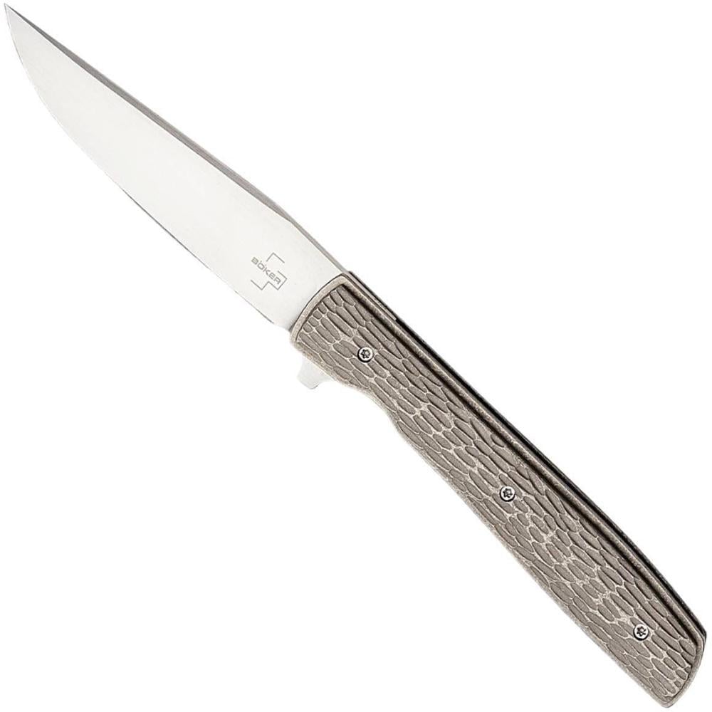 Туристичний ніж Boker Plus Urban Trapper jigged titanium gray (01BO476)