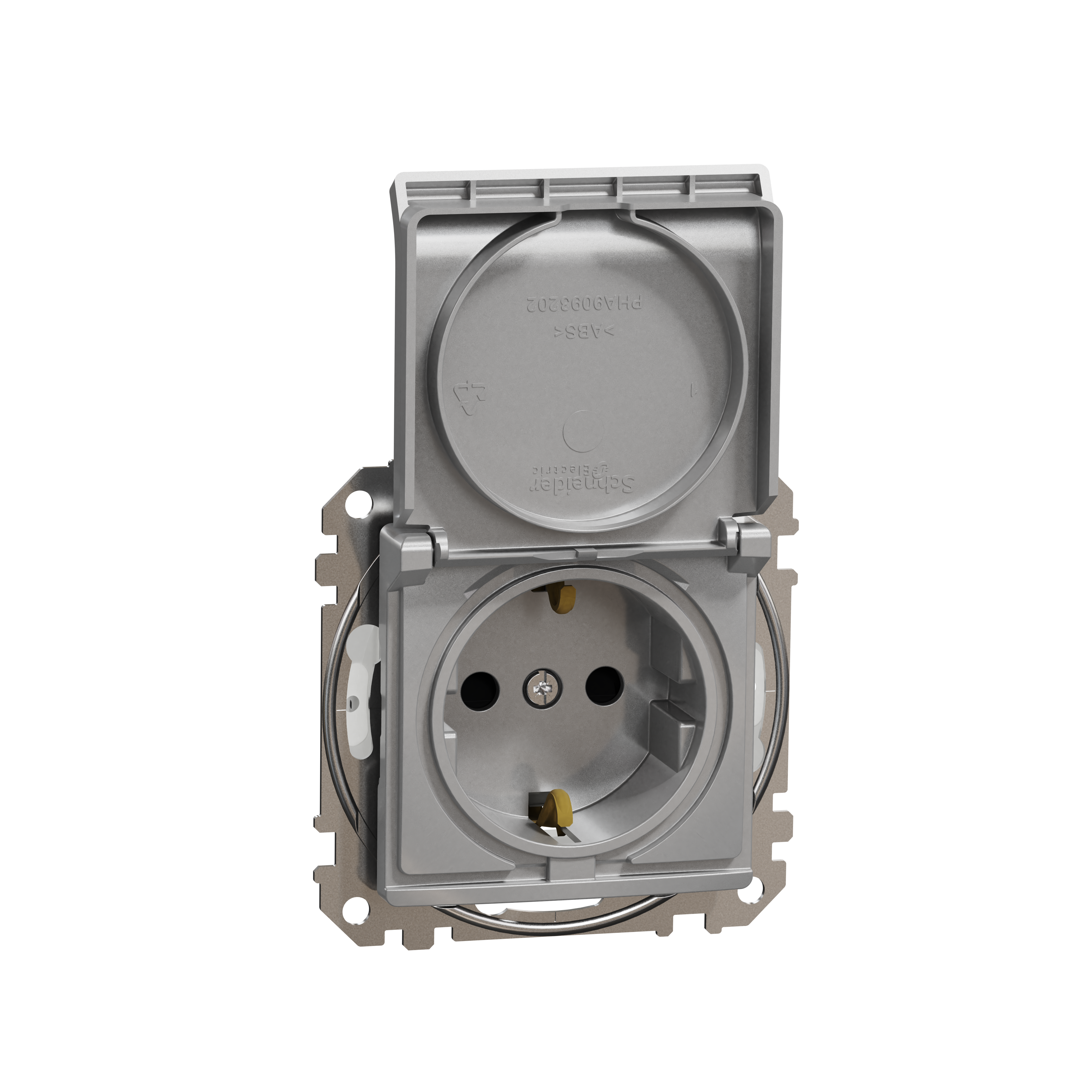 Розетка Schneider Electric Sedna Design с крышкой/заземлением/защитными шторками IP44 Алюминий (SDD213024) Розетка Schneider Electric Sedna Design с крышкой/заземлением/защитными шторками IP44 Алюминий (SDD213024)