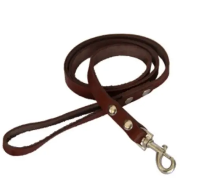 Повідець для собак шкіряний 1,2 м х 12 мм Коричневий (2296432856) - фото 2 Повідець для собак шкіряний 1,2 м х 12 мм Коричневий (2296432856) - фото 2