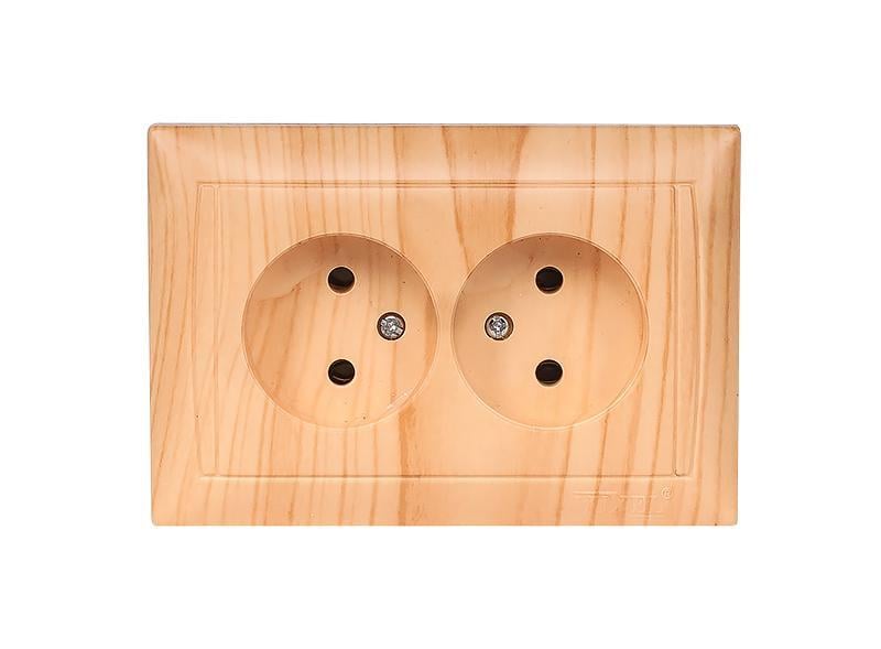 Розетка Luxel Primera 2-я б/з 3807 Сосна (00000038691)