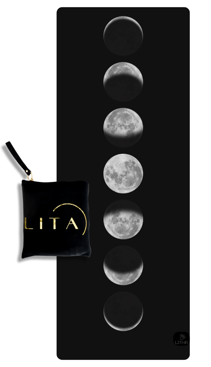 Килимок для йоги та фітнесу Lita Travel Way of Moon каучуковий замшевий 183х61х0,15 см (10-25-1)